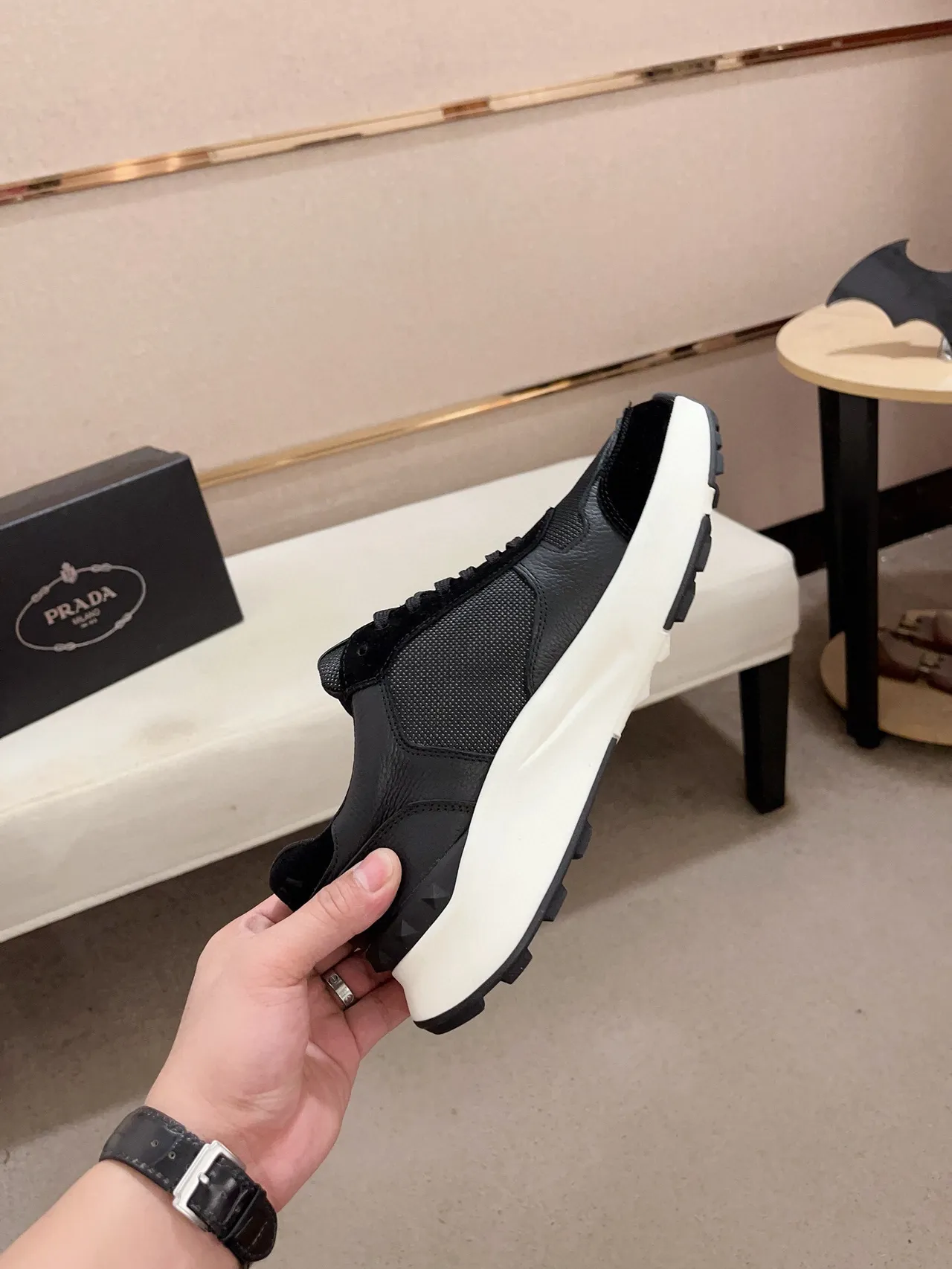Prada Cloudbust Black and White Chunky Sneakers 5