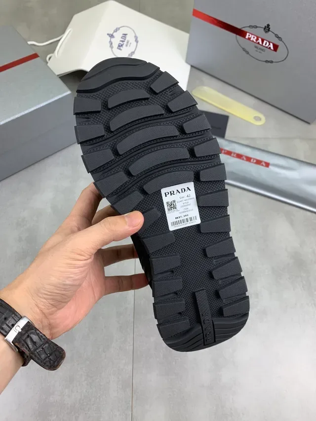 Prada Cloudbust Noir Matière Mixte Sneakers Chunky 2