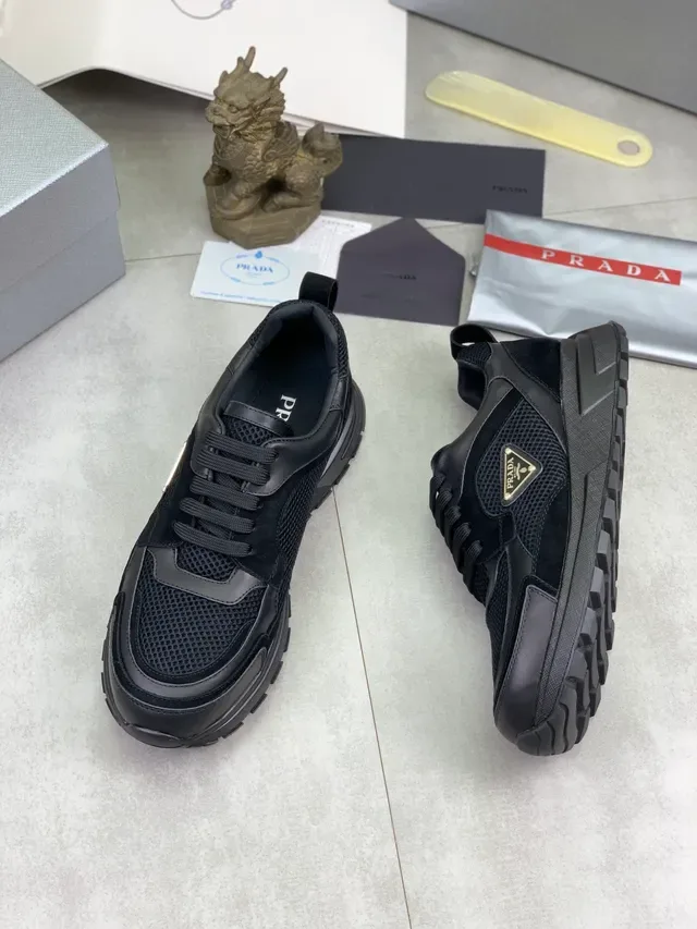 Prada Cloudbust Noir Matière Mixte Sneakers Chunky 5