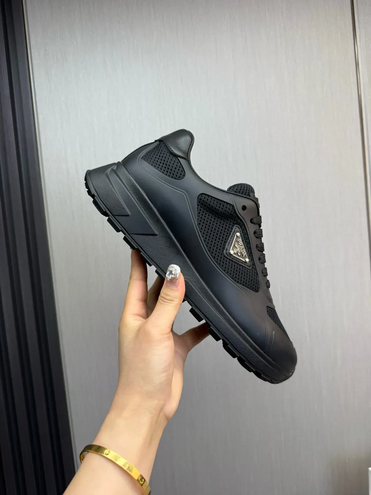 Prada Cloudbust Monochrome Black Lifestyle Sneakers 6