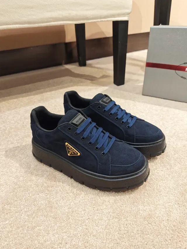 Prada Cloudbust Navy Suede Lifestyle Sneakers 4