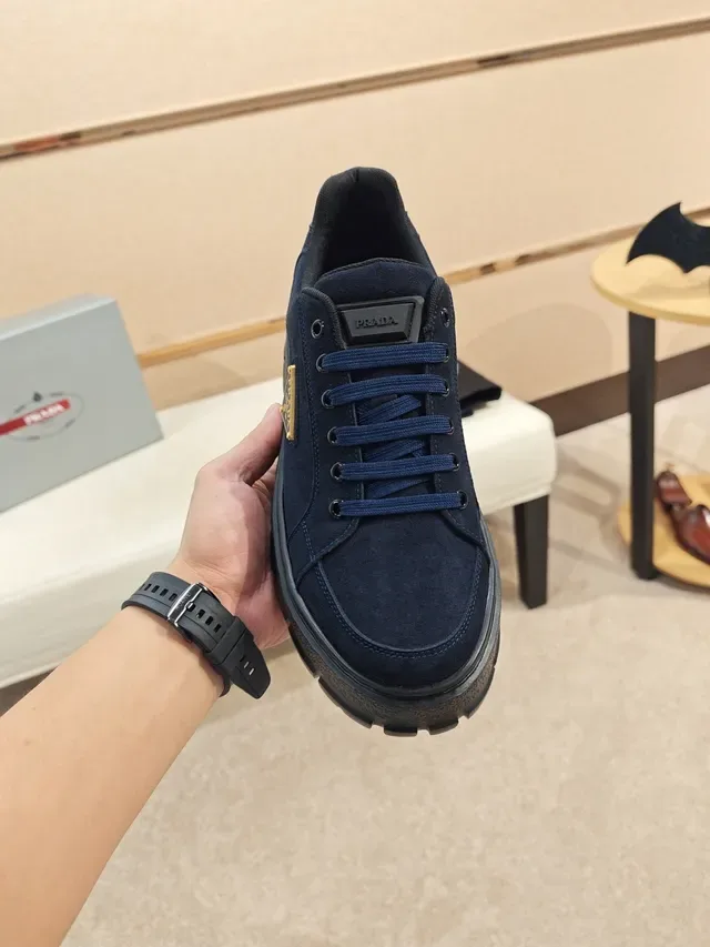 Prada Cloudbust Navy Suede Lifestyle Sneakers 5