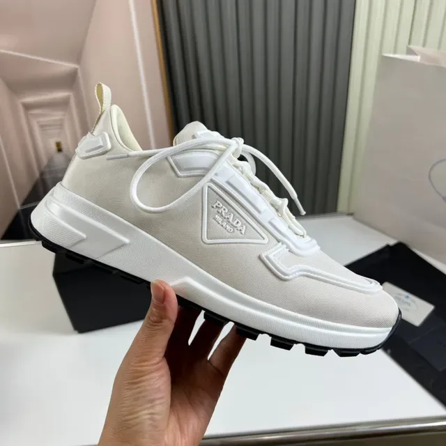 Prada Cloudbust Off-White Textile Lifestyle Sneakers 4