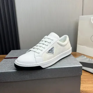 Prada Cloudbust White Black Low-Top Leather Upper Lifestyle Sneakers