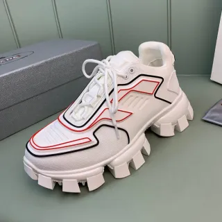 Prada Cloudbust White Red Black Chunky Sneakers