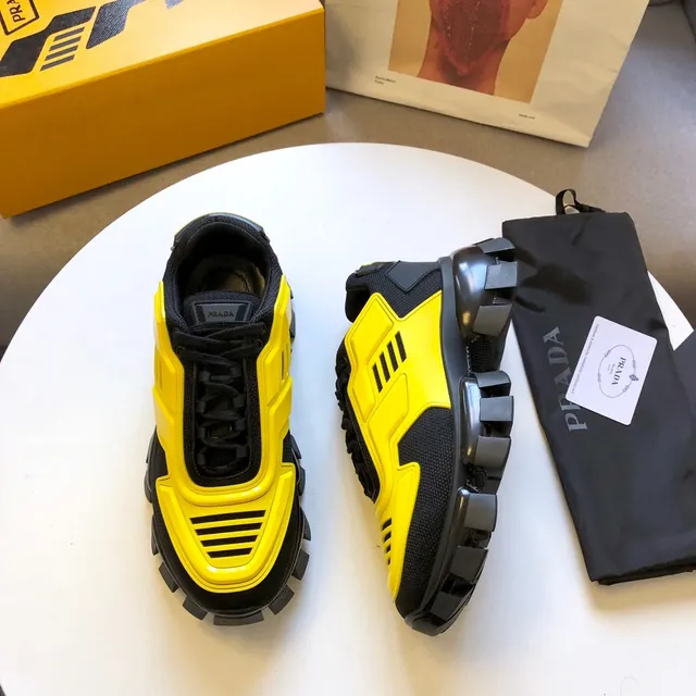 Prada Cloudbust Yellow and Black Chunky Sneakers 3