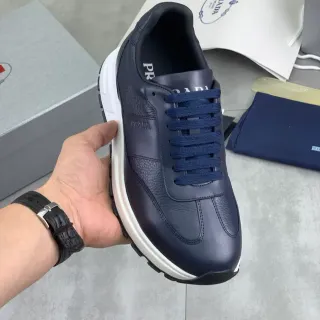 Prada Navy Leather Lifestyle Sneaker