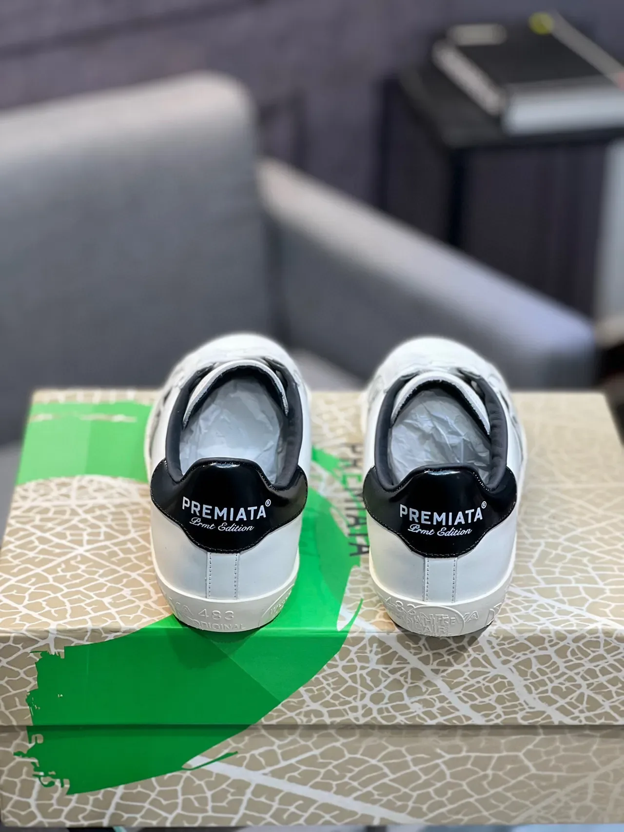 Premiata Riviera White Black Gray Lifestyle Sneakers 7
