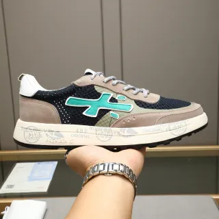 Premiata X-Logo Navy Beige Mint Green Lifestyle Sneaker