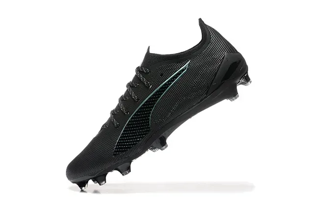 Puma Future Z أسود أخضر منخفض القطع أعلى نسيجي دبوسات مبطنة أرضية صلبة أحذية كرة القدم 5