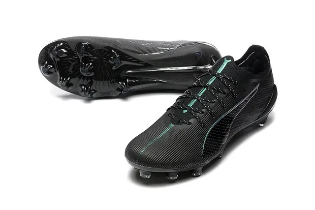 Puma Future Z أسود أخضر منخفض القطع أعلى نسيجي دبوسات مبطنة أرضية صلبة أحذية كرة القدم 7