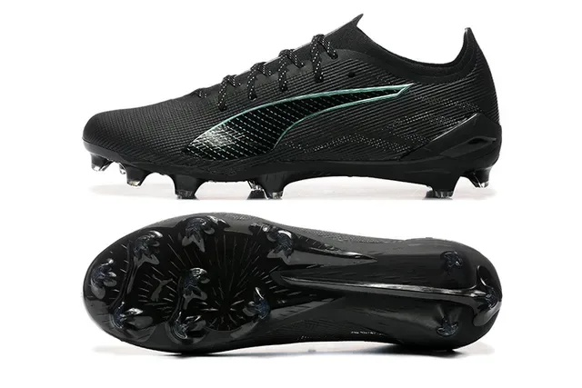 Puma Future Z أسود أخضر منخفض القطع أعلى نسيجي دبوسات مبطنة أرضية صلبة أحذية كرة القدم 9
