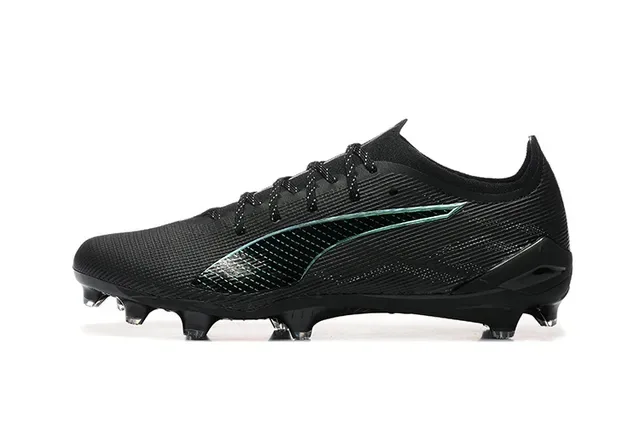Puma Future Z أسود أخضر منخفض القطع أعلى نسيجي دبوسات مبطنة أرضية صلبة أحذية كرة القدم 10