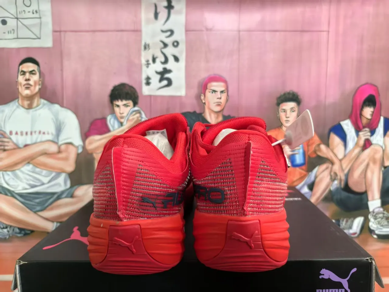 Puma Nitro Pro أحمر أسود برتقالي أحذية كرة السلة 2