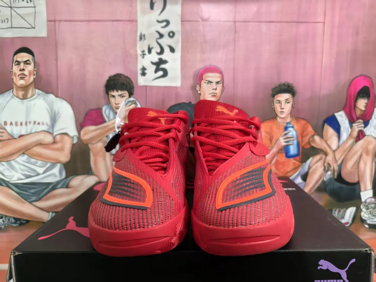 Puma Nitro Pro أحمر أسود برتقالي أحذية كرة السلة 3