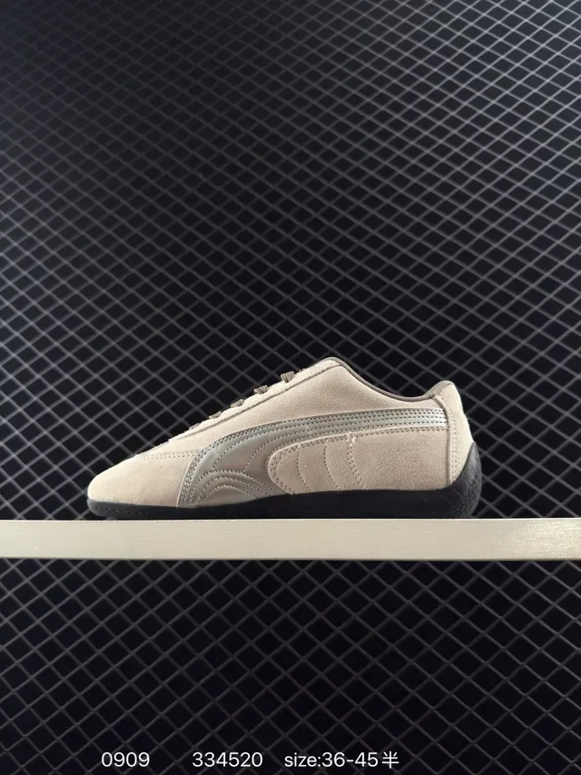 Puma Speedcat OG Beige and Silver Lifestyle Sneakers 4