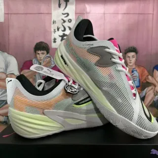 Puma Ultra Wave ফ্লুরোসেন্ট লাইম গ্রিন গোলাপি ধূসর বাস্কেটবল জুতো