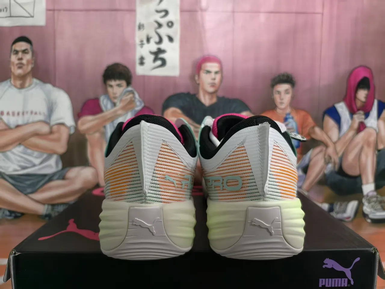 Puma Ultra Wave Fluorescente Verde Lima Rosa Cinza Tênis de Basquete 2