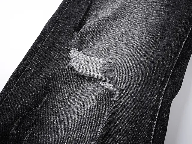 Purple Brand distressed 黑色 喇叭裤 中腰款牛仔裤 10