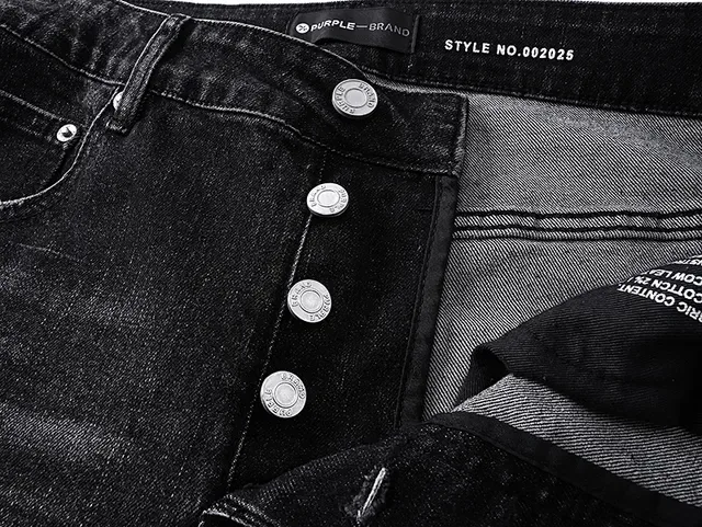 Purple Brand distressed 黑色 喇叭裤 中腰款牛仔裤 13