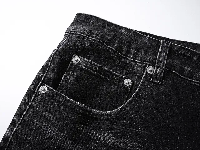 Purple Brand distressed 黑色 喇叭裤 中腰款牛仔裤 15
