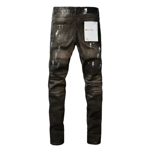 Jeans distressed paint-splatter slim-fit de la marque Purple Brand 14