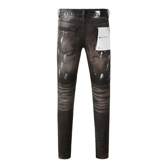 Jeans distressed paint-splatter slim-fit de la marque Purple Brand 16