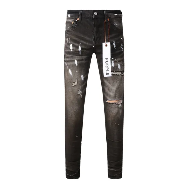 Jeans distressed paint-splatter slim-fit de la marque Purple Brand 17