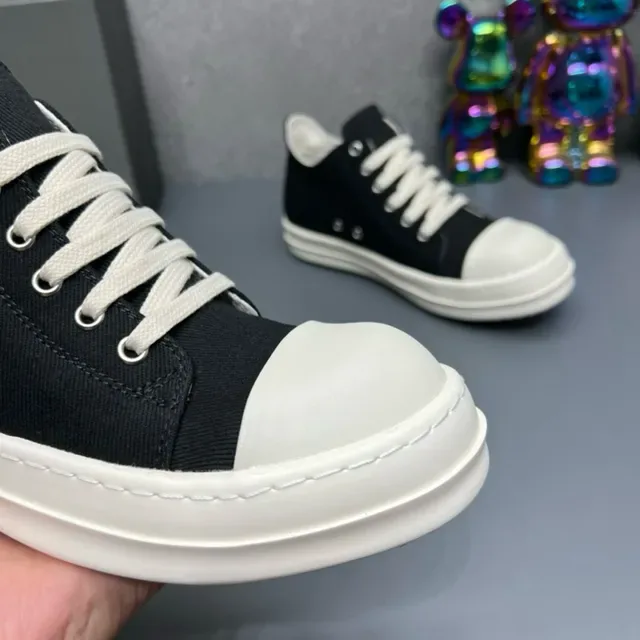 Rick Owens DRKSHDW Geobasket Black and White Lifestyle Sneakers 3