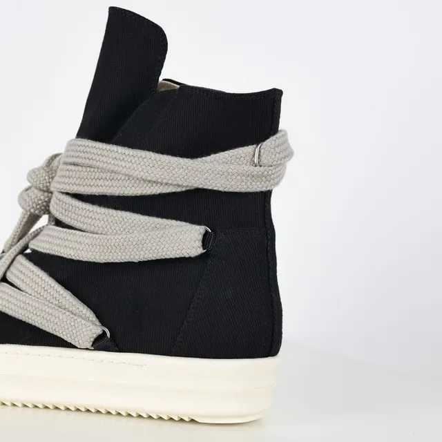 Rick Owens DRKSHDW Geobasket High Black Gray Off-White लाइफस्टाइल स्नीकर 4