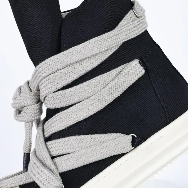 Rick Owens DRKSHDW Geobasket High Black Gray Off-White लाइफस्टाइल स्नीकर 6