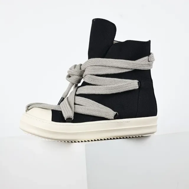 Rick Owens DRKSHDW Geobasket High Black Gray Off-White लाइफस्टाइल स्नीकर 9