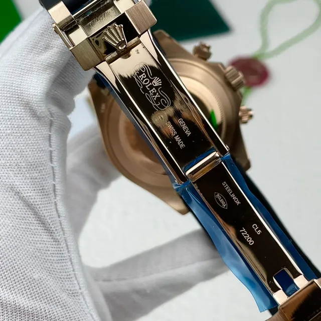Rolex Cosmograph Daytona 玫瑰金 黑色橡胶 机械腕表 5