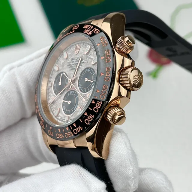 Rolex Cosmograph Daytona 玫瑰金 黑色橡胶 机械腕表 7
