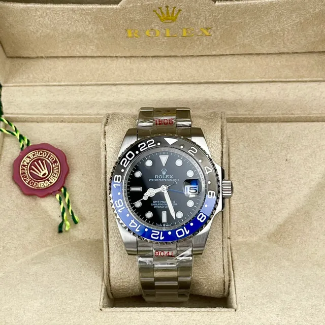 Rolex GMT-Master II Black Dial Blue and Black Bezel Mechanical Watch 2