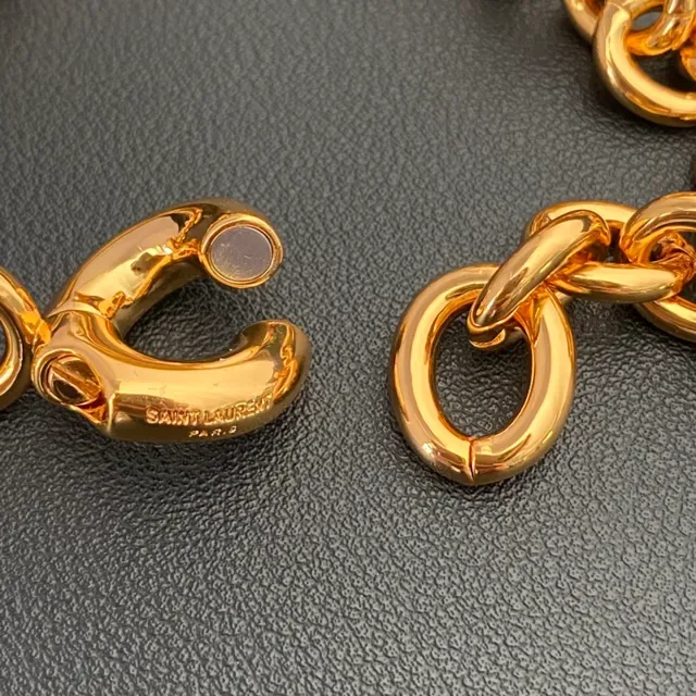 Saint Laurent 金色粗链夸张椭圆链节项链 5