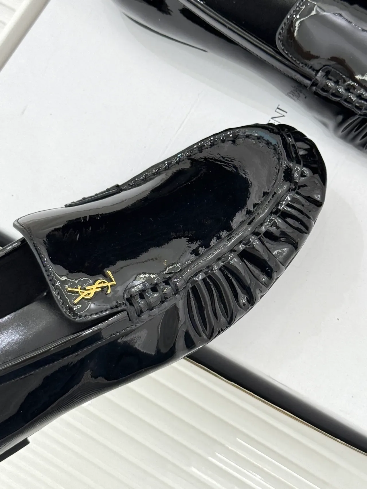 Saint Laurent Loulou Loafer Black Patent Leather Loafers 4