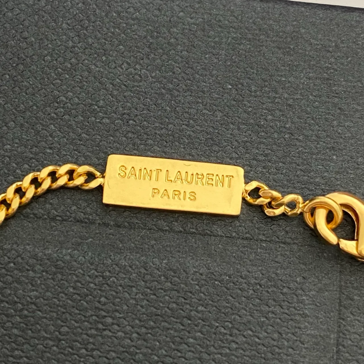 Saint Laurent Monogram 链 银金 Charm 手链 6