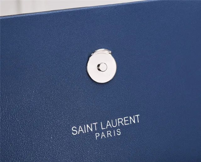 Saint Laurent नेवी सिल्वर फ्लैप वॉलेट टासल स्ट्रैप हैंडबैग 21
