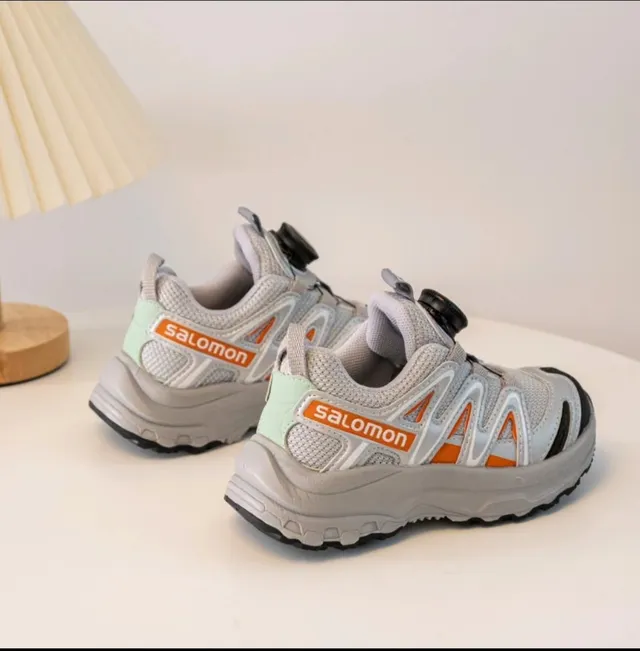 Salomon ACS Pro 灰色橙色黑色跑鞋 22