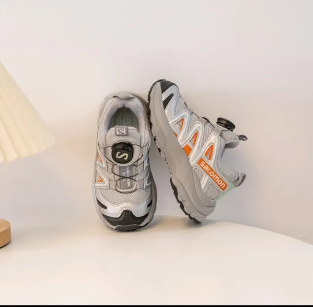 Salomon ACS Pro 灰色橙色黑色跑鞋 23