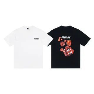 Stussy डाइस ग्राफिक प्रिंट टी-शर्ट