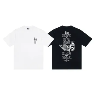 Stussy ग्राफिक प्रिंट क्रू नेक टी-शर्ट