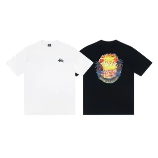 Stussy सिग्नेचर लोगो ग्राफिक प्रिंट टी-शर्ट