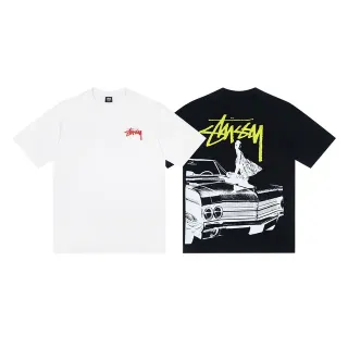 Stussy Stock Logo कार ग्राफिक टी-शर्ट