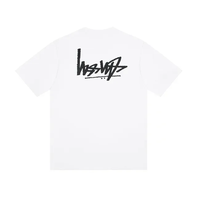 Camiseta Stussy Stock Logo de cuello redondo con estampado gráfico 3