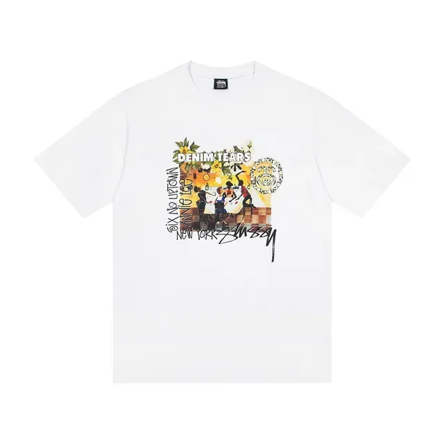 Stussy x Denim Tears 图案印花T恤 3