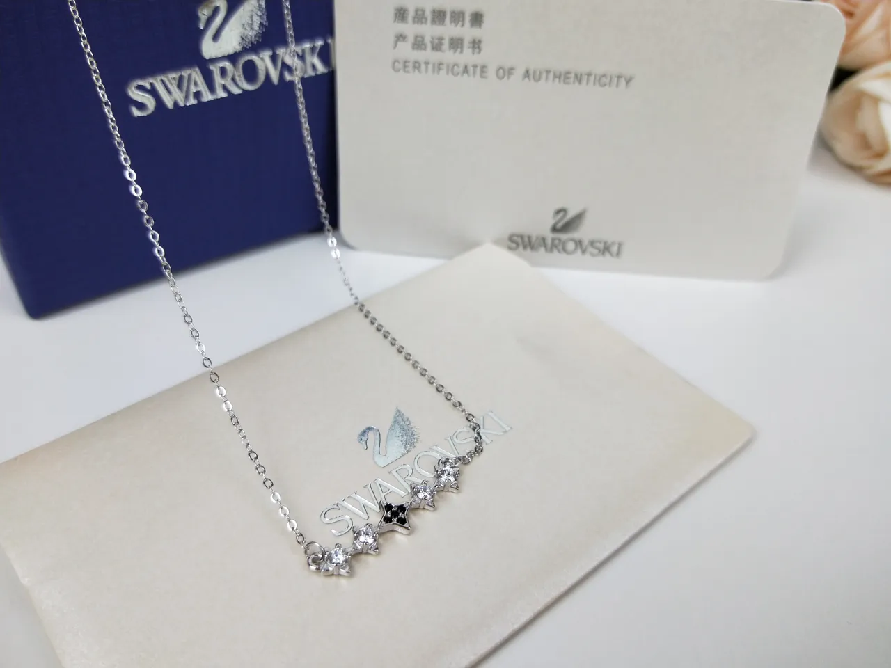 Swarovski Crescent Moon and Star Pendant Necklace 3