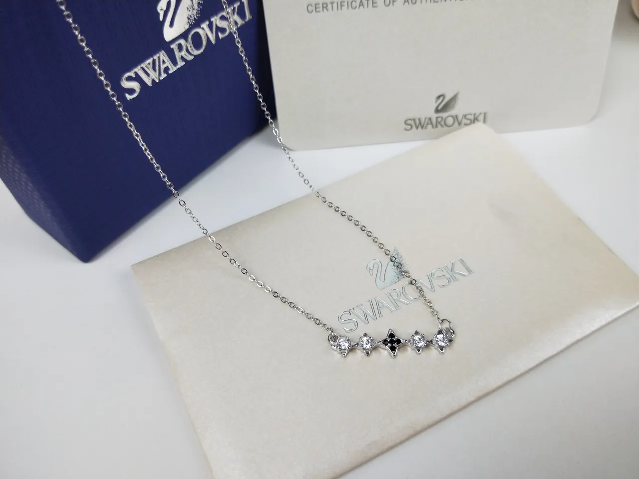 Swarovski Crescent Moon and Star Pendant Necklace 4