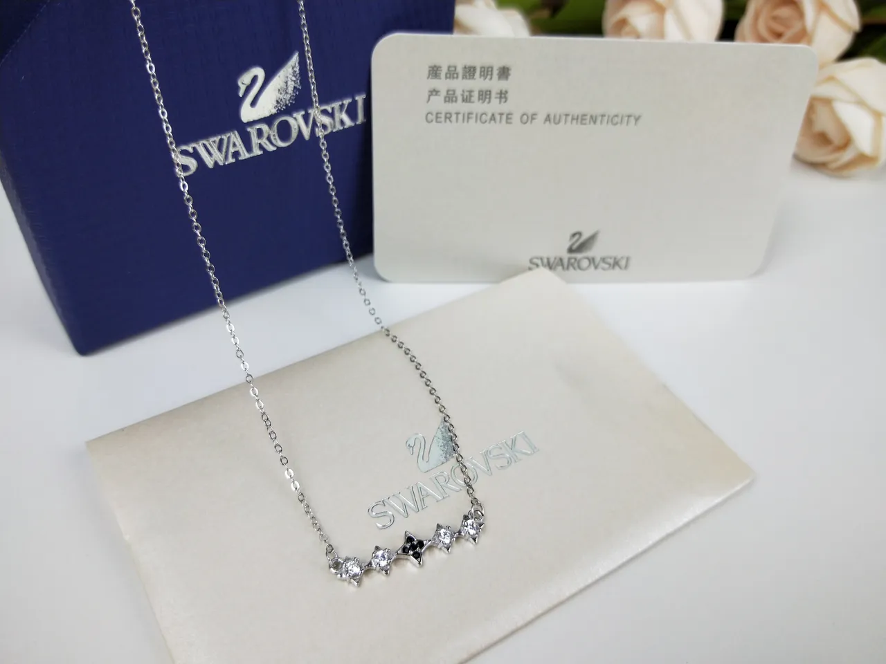 Swarovski Crescent Moon and Star Pendant Necklace 5